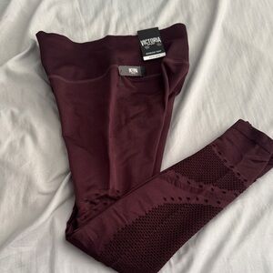 Victoria's Secret Deep Burgundy Active Leggings